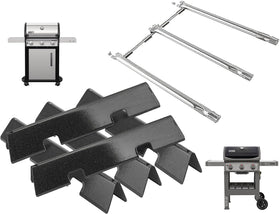 PETKAO Weber Spirit II left and right burners provide stable flames for even grilling