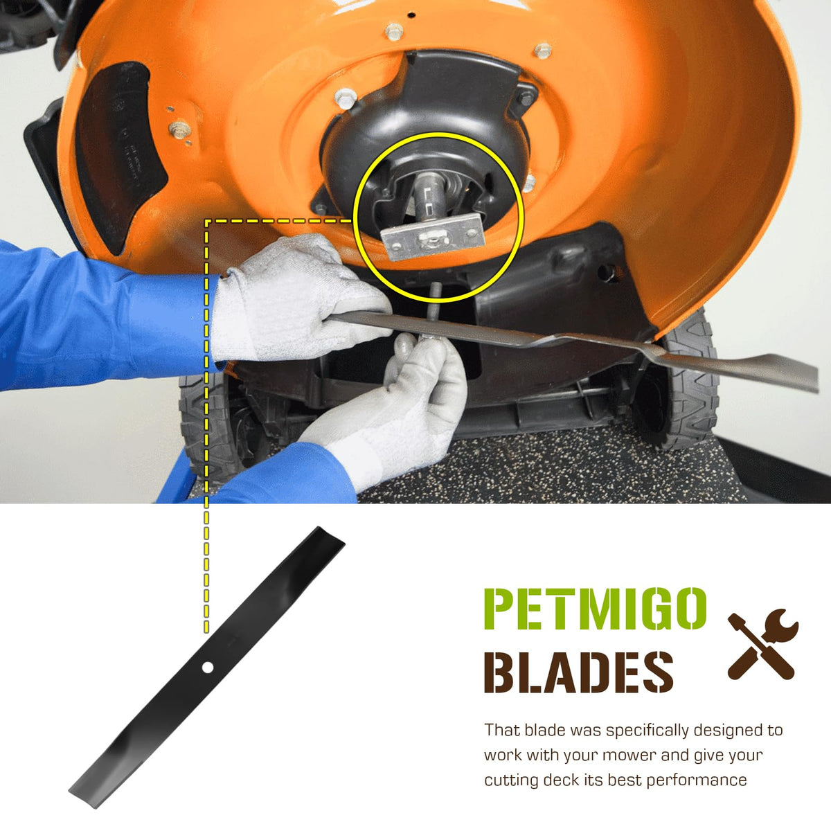 PetMigo 2-pack mower blades provide ready-to-use replacement set