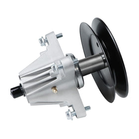 PetMigo 54-inch deck spindle assembly on a mower deck for smooth blade rotation.