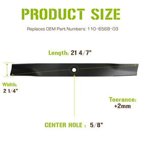 PetMigo circle center hole blade shows correct 42-inch fit