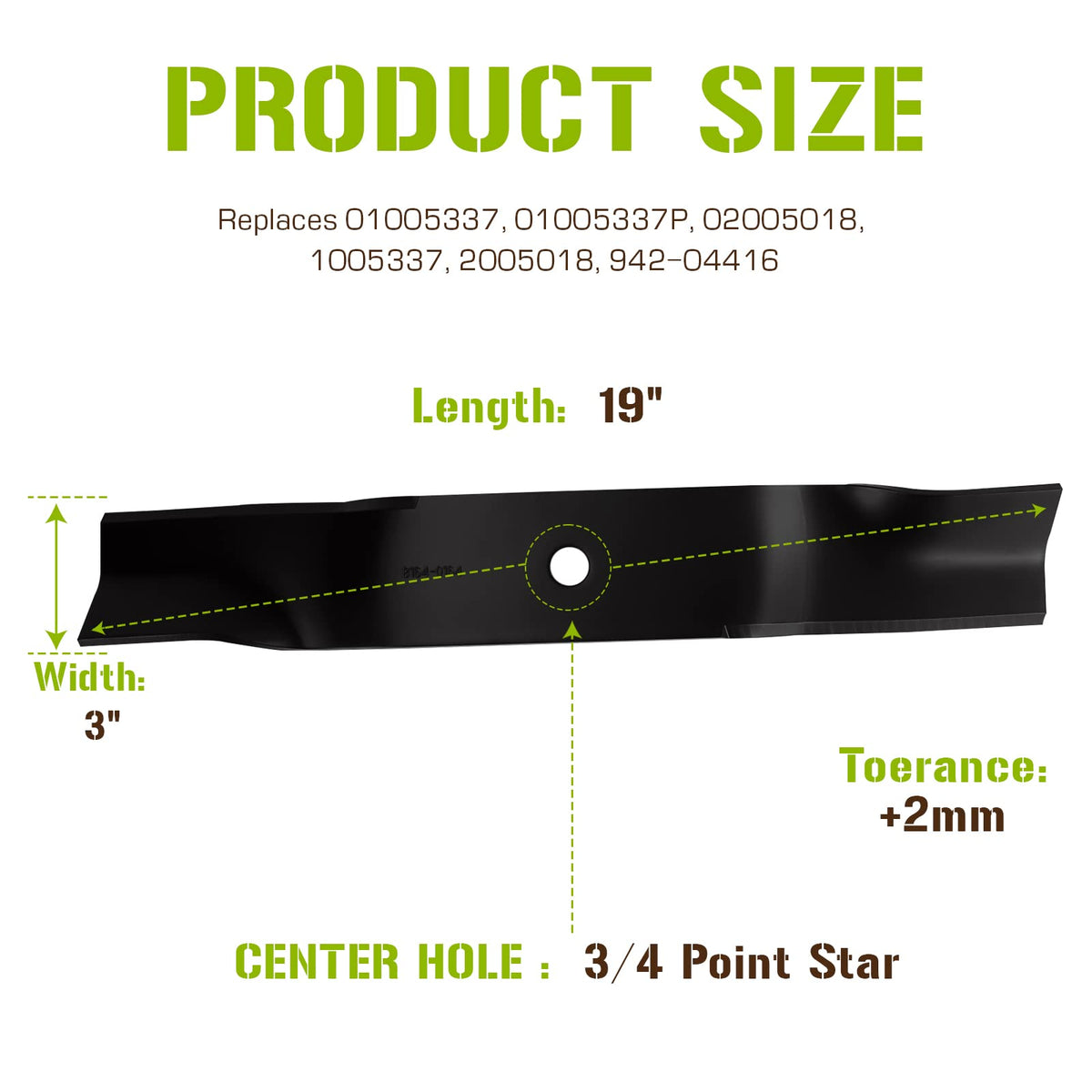PetMigo blades for Cub Cadet 54-inch deck ensure easy installation.