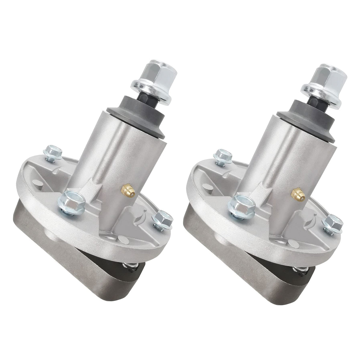 PetMigo deck spindle set front view for easy installation on compatible mower decks.