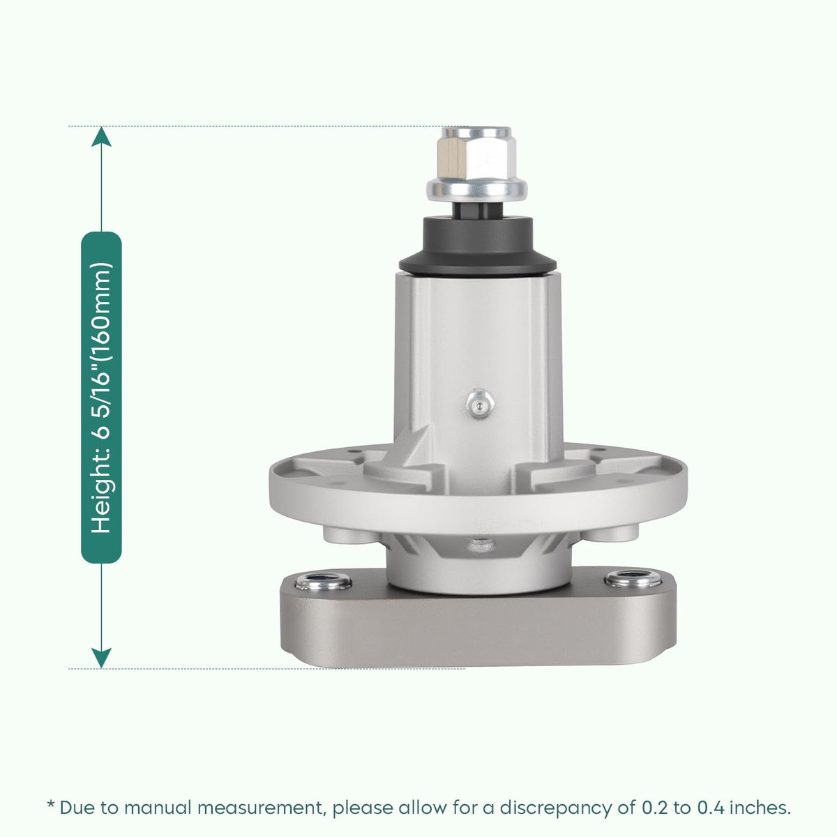 PetMigo deck spindle set side view showing robust construction for mowing sessions.