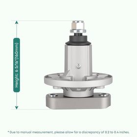 PetMigo deck spindle set side view showing robust construction for mowing sessions.