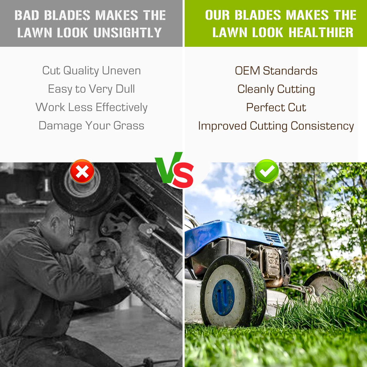 PetMigo mulching blade with rust-proof coating for longer life