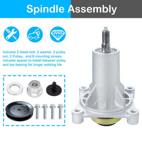 PetMigo Husqvarna-compatible spindle shown for easy replacement