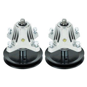 PetMigo LT42 spindle front view showing durable construction for mower compatibility