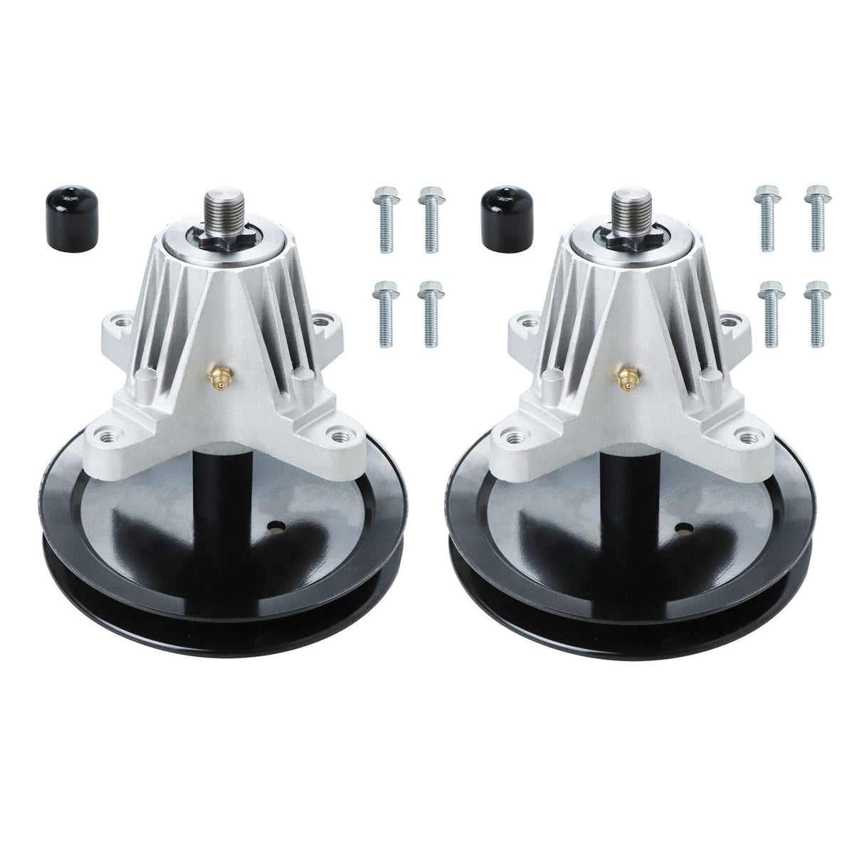PetMigo spindle assembly 2-pack for Cub Cadet 618-04636A, easy replacement.