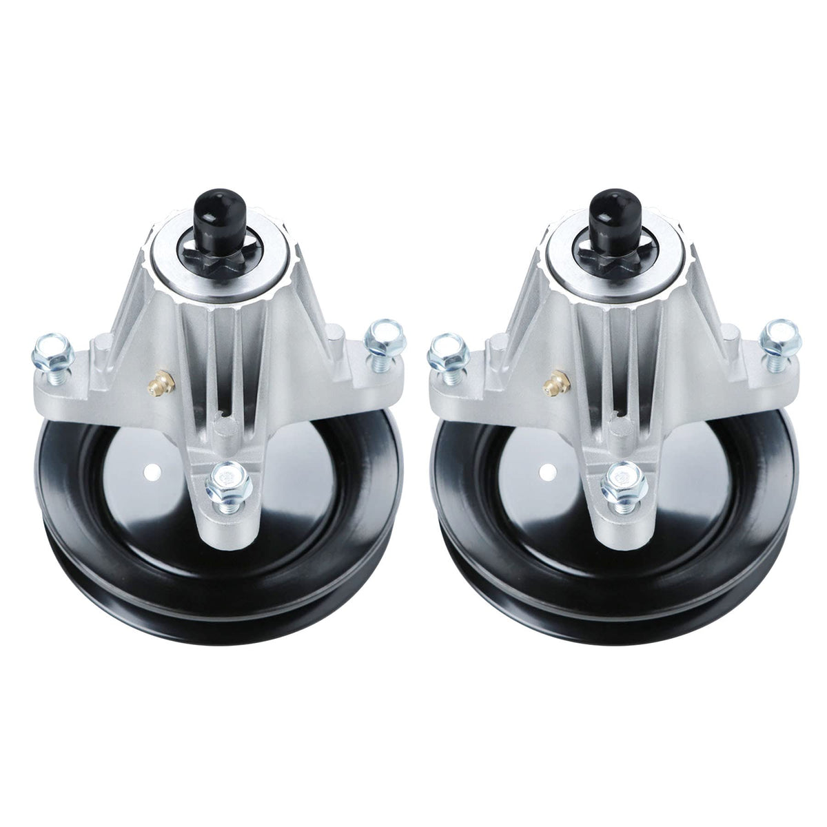 PetMigo spindle assembly for 42-inch deck, front view, easy replacement for quick maintenance.