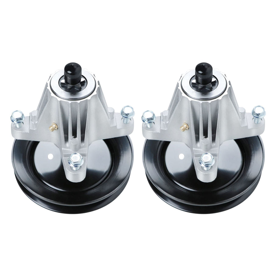 PetMigo spindle assembly for 42-inch deck, front view, easy replacement for quick maintenance.