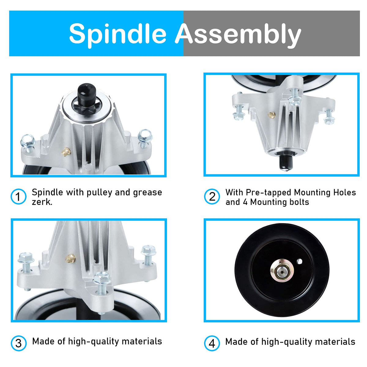 PetMigo spindle assembly installation area, clear labeling aids correct placement.
