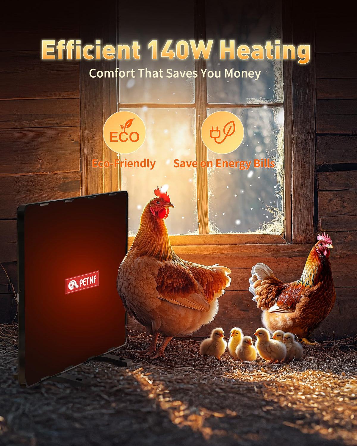 PETNF Dual-protection thermostat keeps the circuit safe and stable.