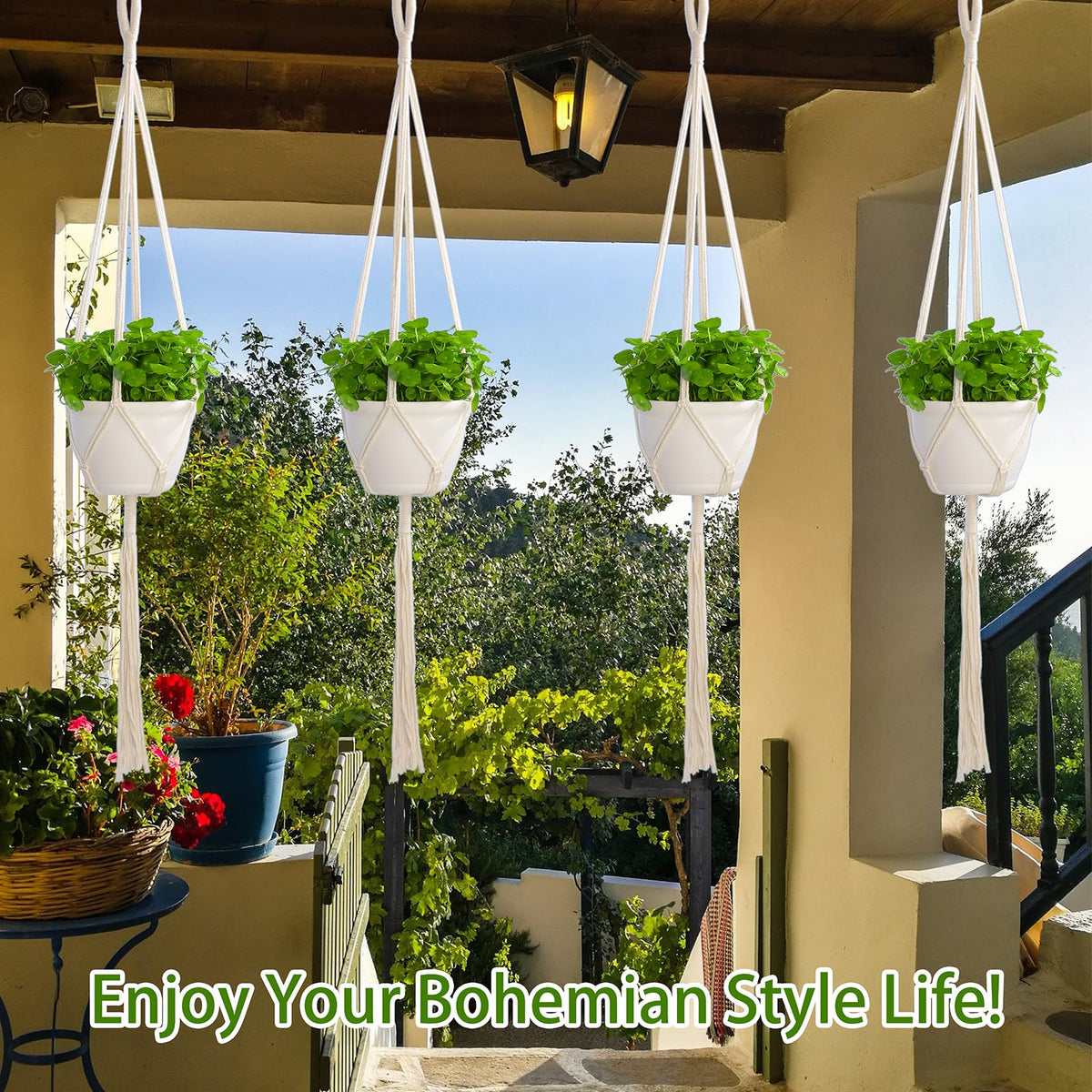 Soft cotton rope adds texture and space-saving display.