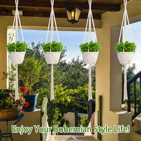 Soft cotton rope adds texture and space-saving display.