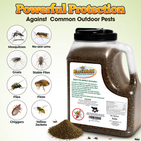 Petra ForceField dyed granules blend with mulch for seamless landscaping