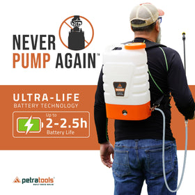 Petra HD3000 backpack sprayer showing comfortable padded straps