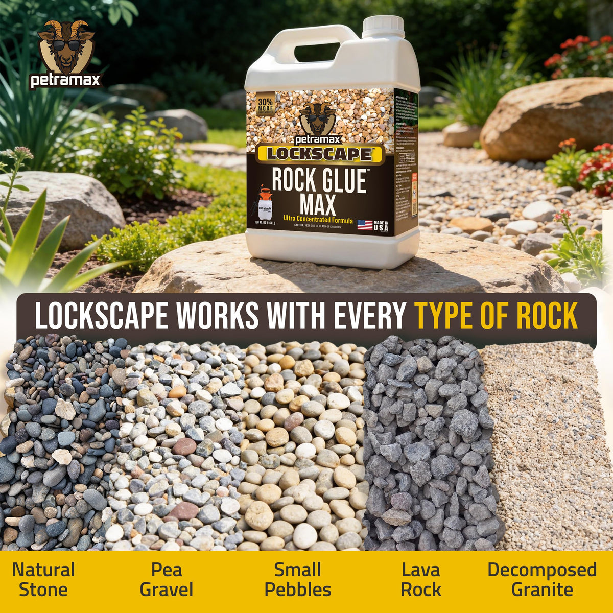 Petra Max fast-drying landscape adhesive forms long-lasting bindings