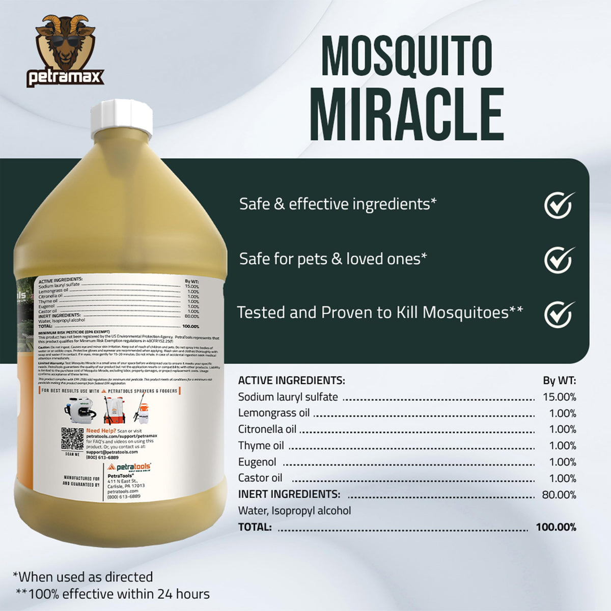 PetraMax helps reduce mosquitoes for more relaxed evenings outside.