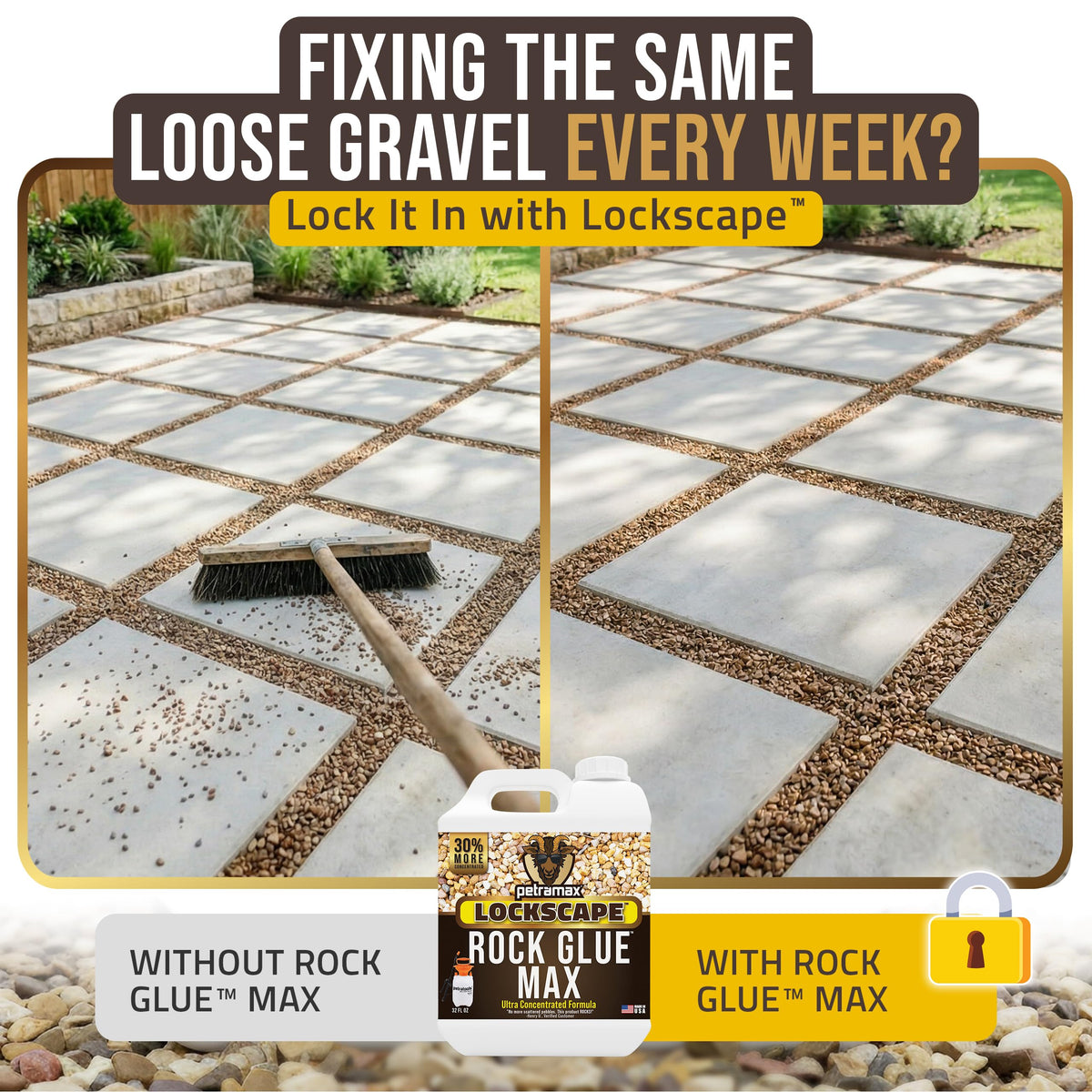 Petra Max Glue application on rocks demonstrates strong adhesion for stability.