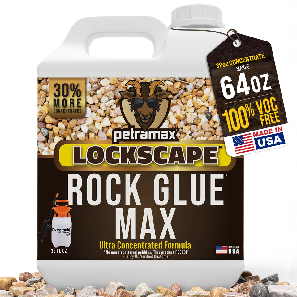 Petra Max Glue bottle pour shows even coverage for precise landscaping.