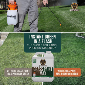 PetraMax dilution mix demonstrates even color on dormant or dry patches.