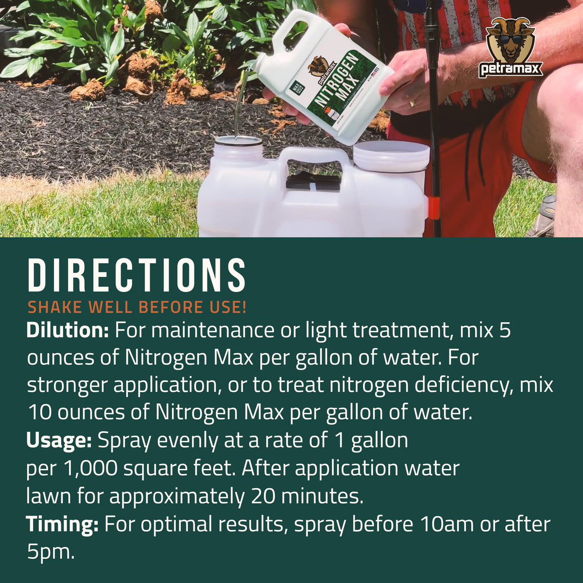 PetraPetramax spray system demonstrates even application across lawn surfaces