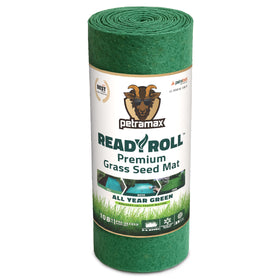 PETRAMAX ReadyRoll applied to bare lawn for patch repair.