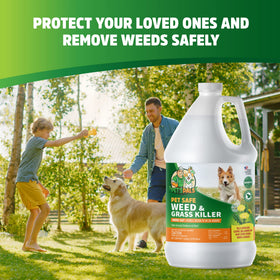 PET'S PALS natural weed killer label highlights no glyphosate.