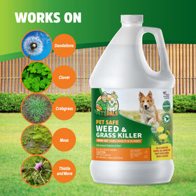 PET'S PALS bee-safe formula protecting pollinator-friendly spaces during outdoor chores.