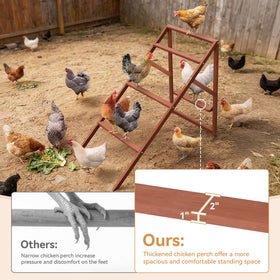 Petsfit roosting bars installed in an outdoor coop for reliable daily use