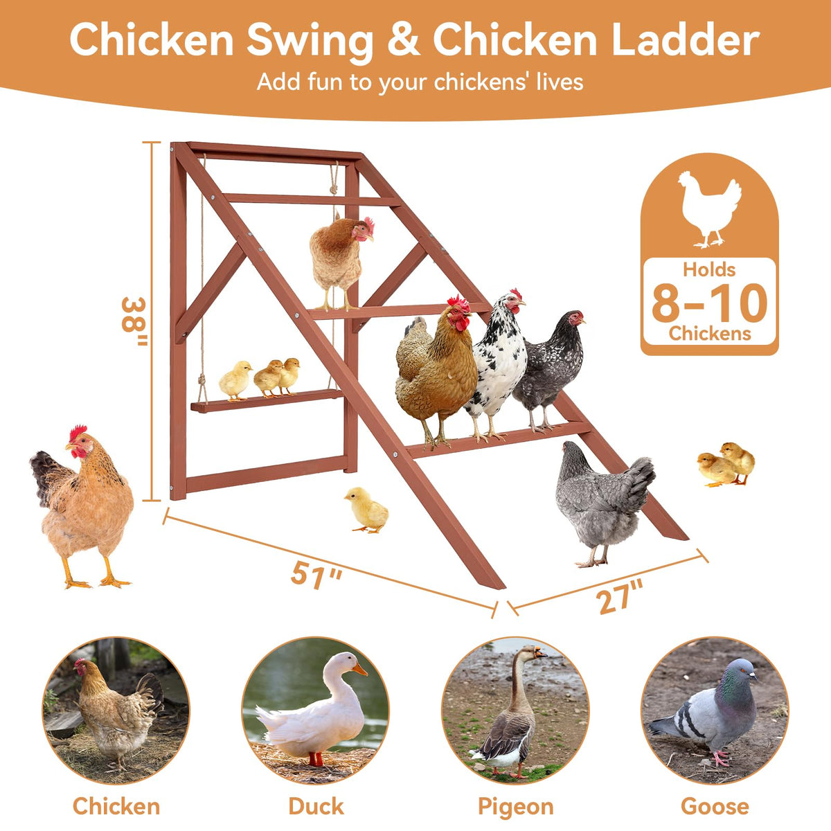 Petsfit solid fir wood construction provides weather-ready durability and smooth surfaces