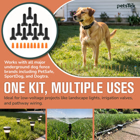 PetsTEK gel-filled tube seals moisture in wet soils.