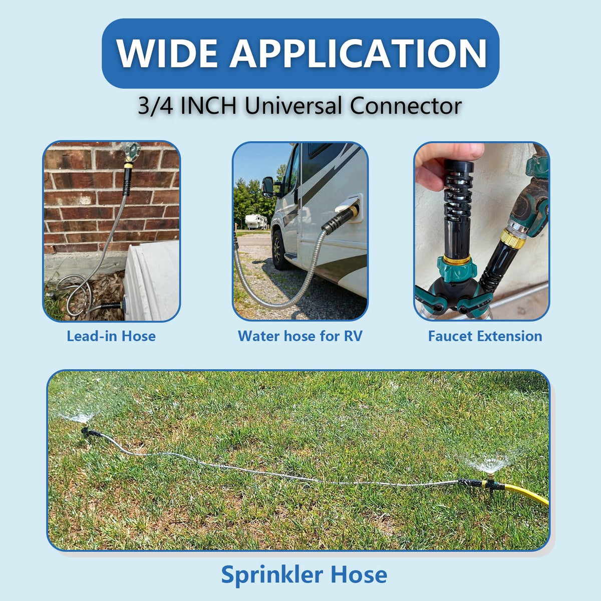 Petswi 3ft hose suitable for compact setups, patios, and portable washing.