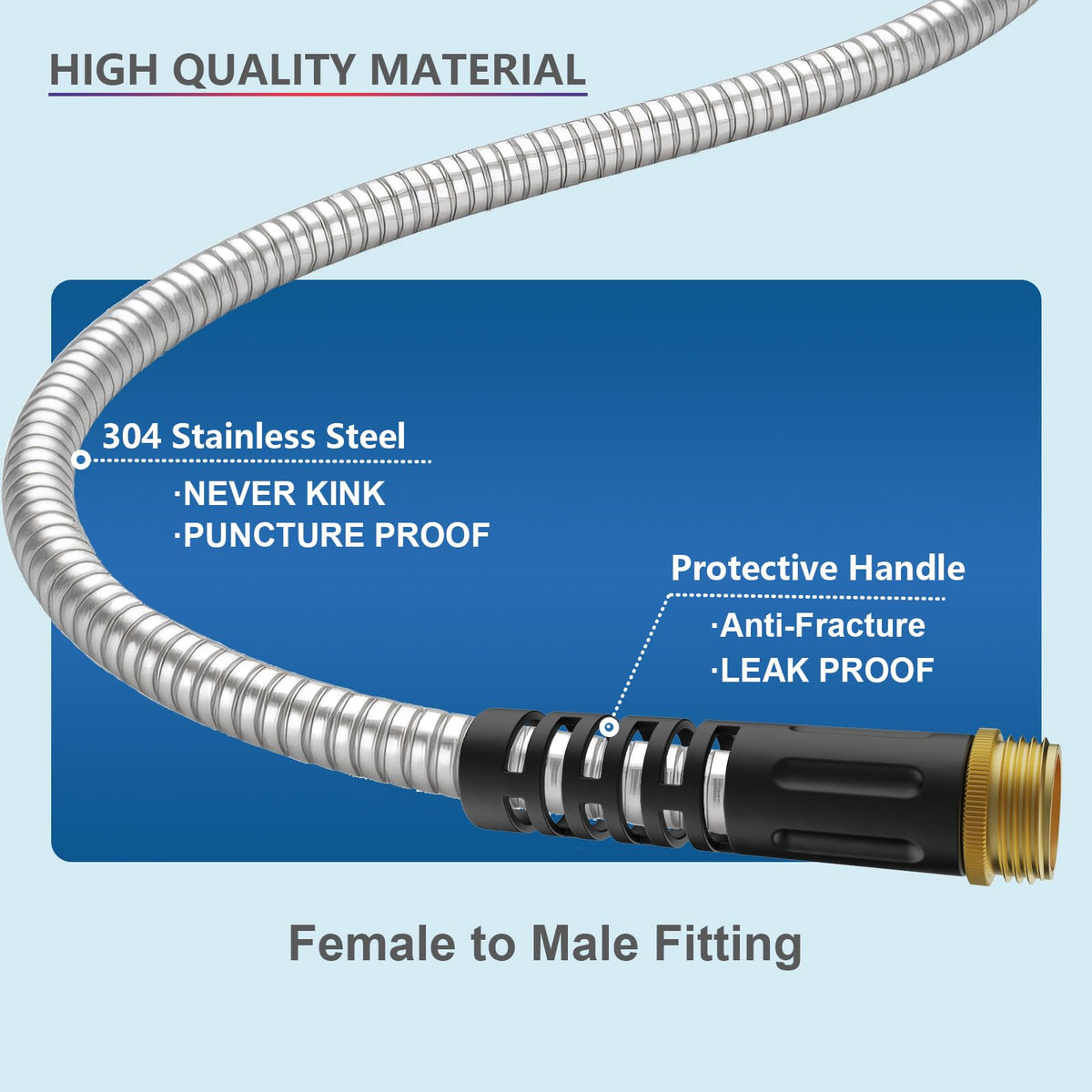 Petswi weather-resistant hose with UV protection for sun-exposed areas.