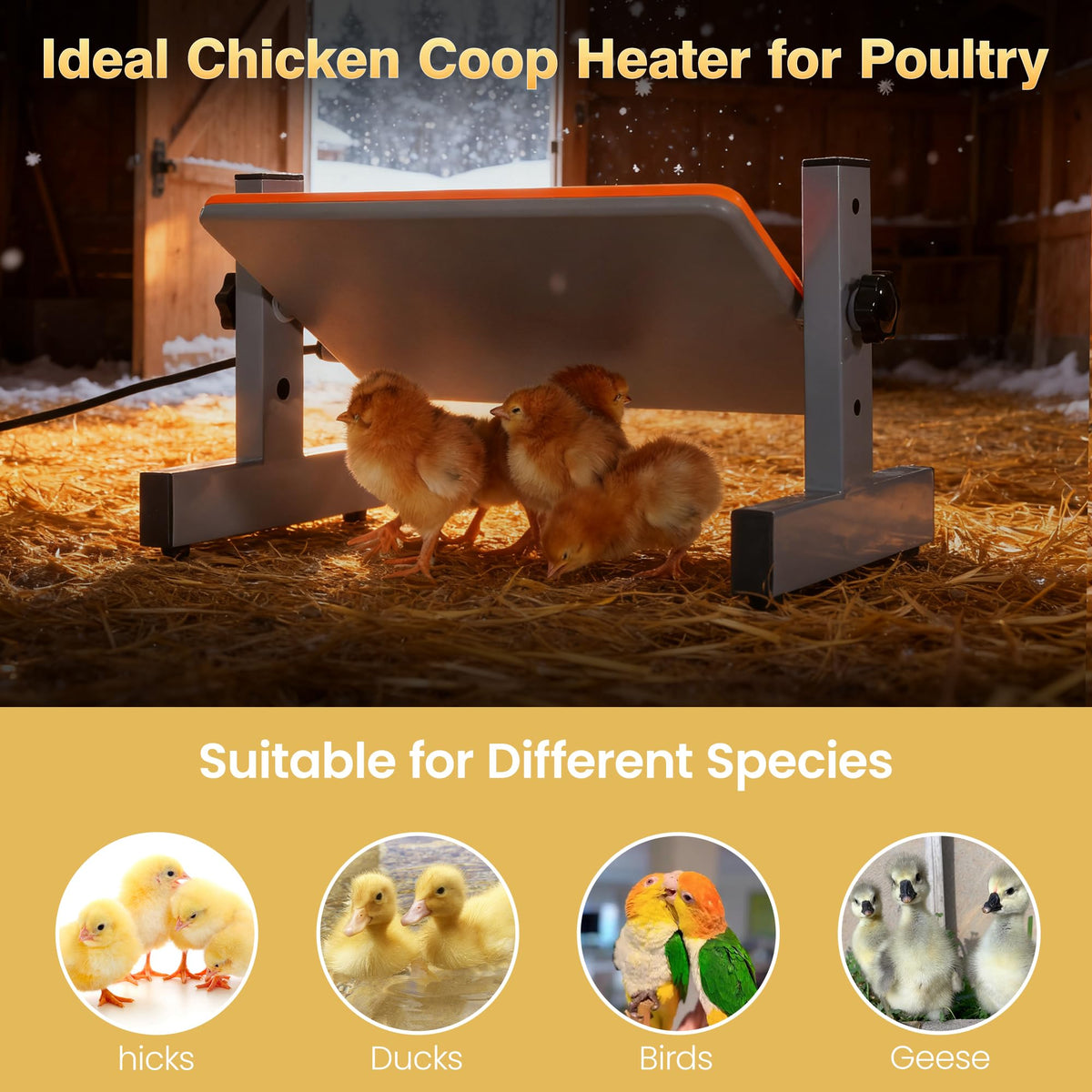 PetTemp Timer settings show three heat levels and programmable hours for flexible brooding