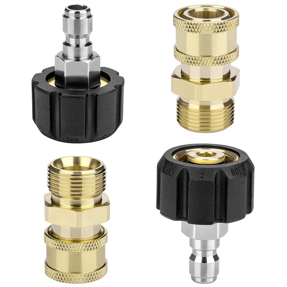 Petutu pressure washer adapter set with M22-14mm quick-connect assembly for fast tool changes