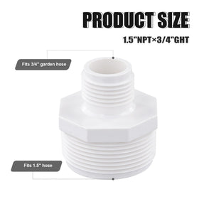 PEUTIER adapter demonstrates threaded ends for a secure, leak-free fit.