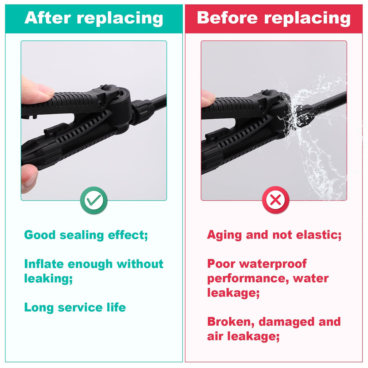 PEUTIER sealing performance helps prevent water leaks during spraying