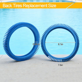 PWEOW rear tire with Super Hump design for Hayward cleaners, enhancing stability.