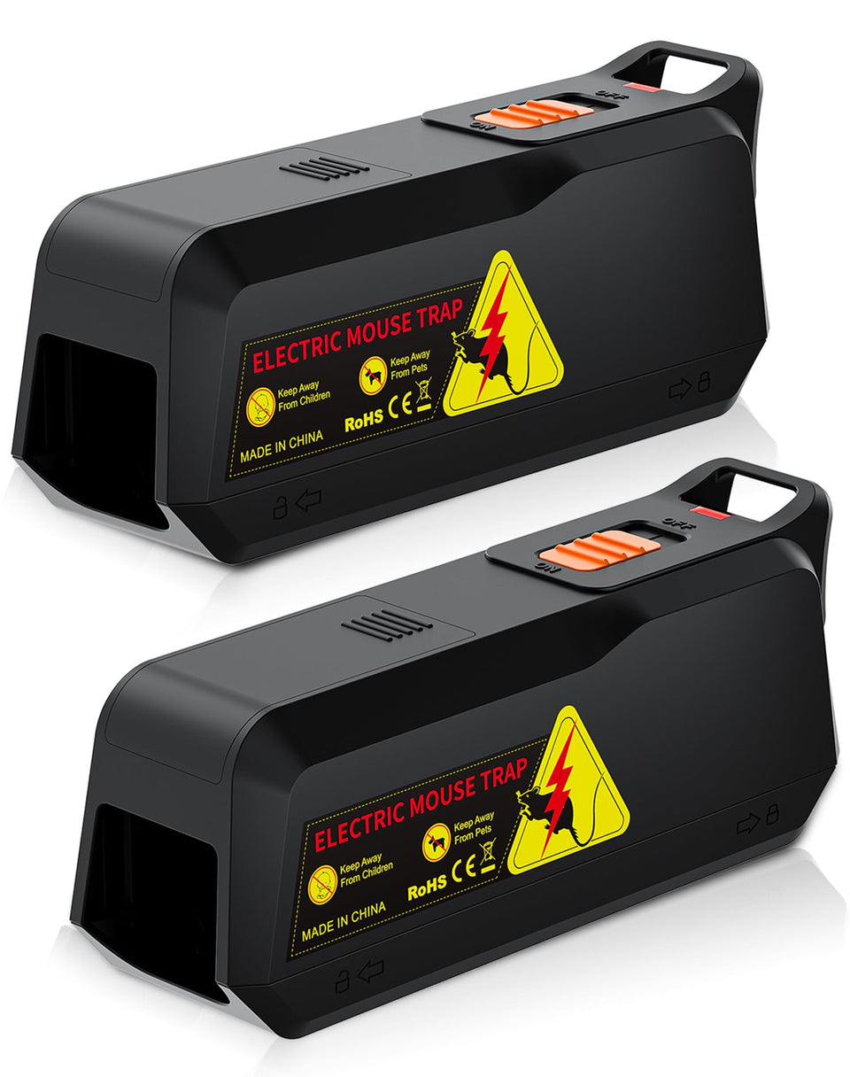 PEXPEL electric mouse trap in a compact design for tight spaces.