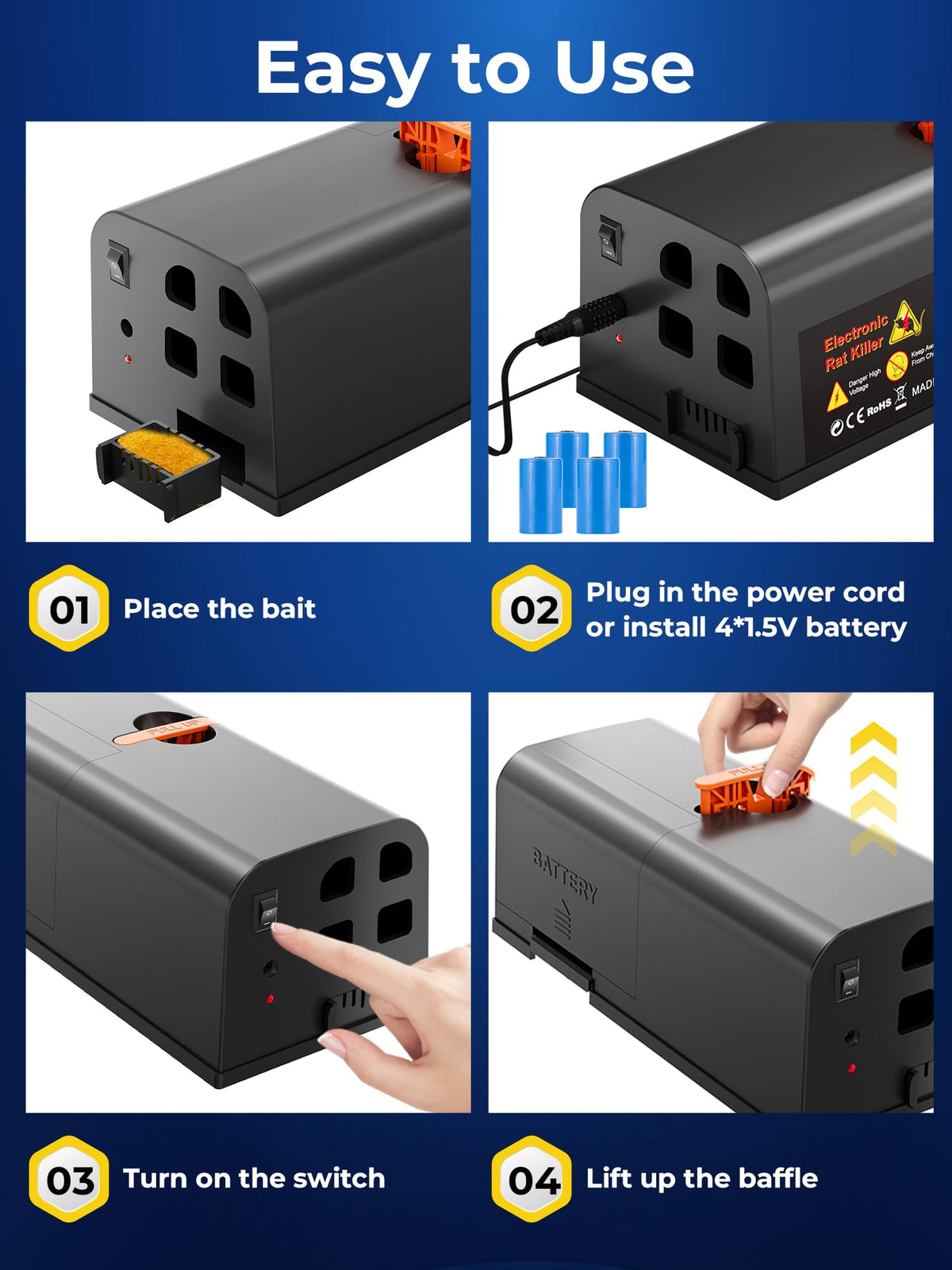 PEXPEL battery compartment supports cordless placement.