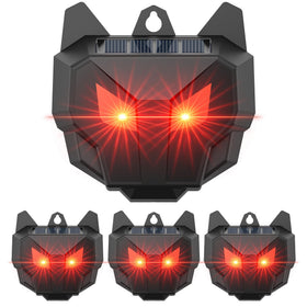 PEXPEL solar nocturnal repeller front view with warning lights deterring predators