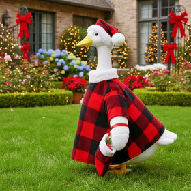 Pextian Porch Goose Outfit demonstrating easy fastening with elastic rope.
