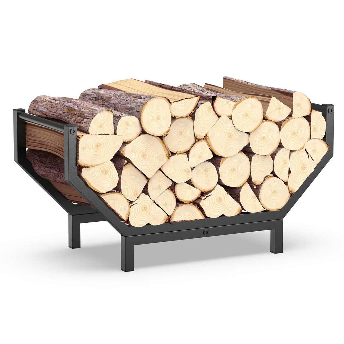 Peyulia firewood rack with large capacity for indoor or outdoor storage