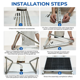 PFCTART 45inch rails fit modules up to 115 cm and 100-500W.
