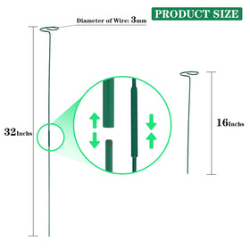 PFNRTH plant stakes 16-inch extended ideal for compact tomatoes and flowers