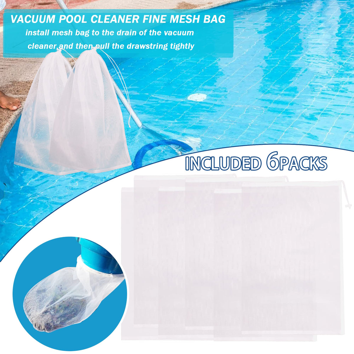 Pftjujudan bags capture leaves and debris to ease pump strain