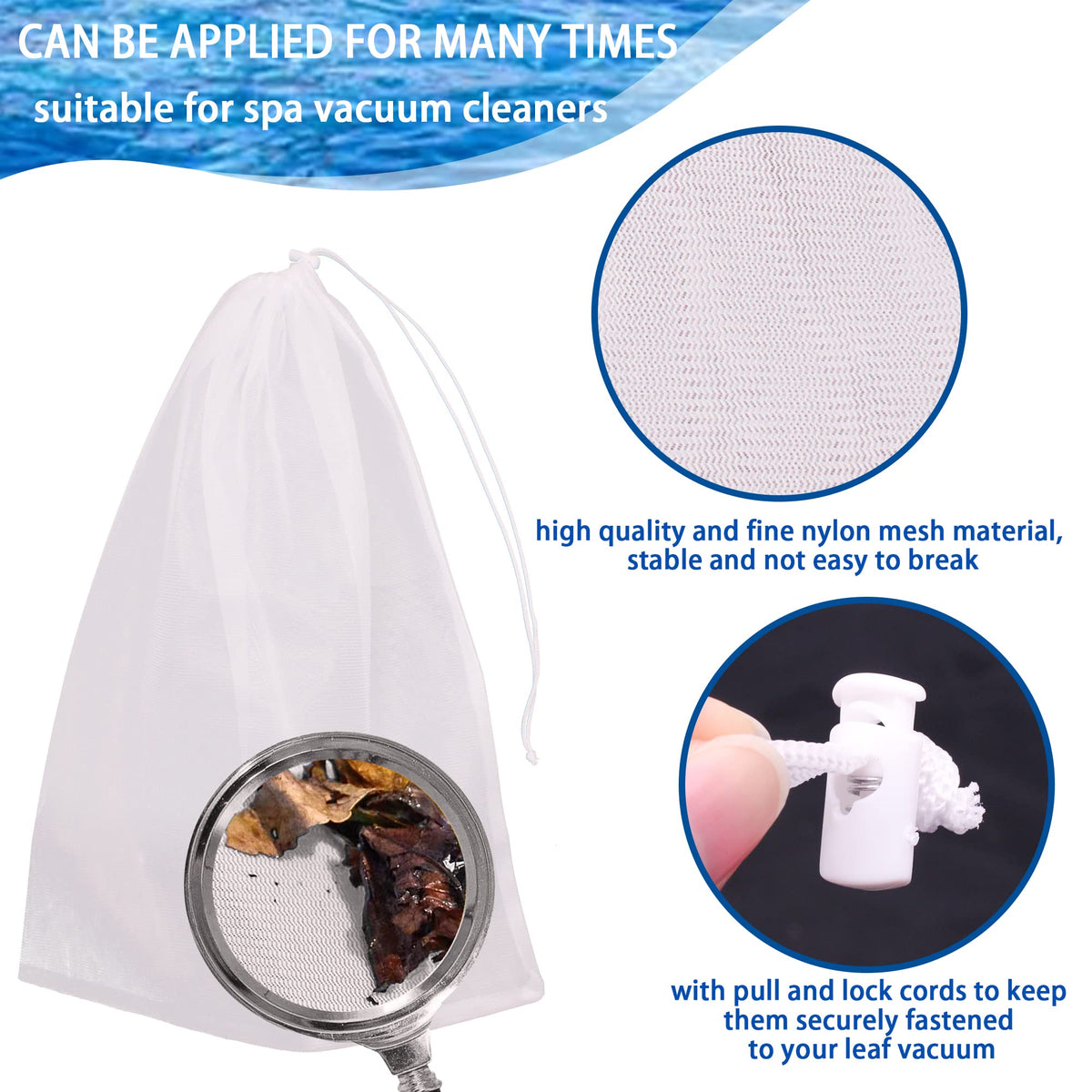 Pftjujudan universal-fit works with most pool leaf vacuums