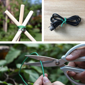 PGarden-EZ green soft twist tie features a metal core for added strength.