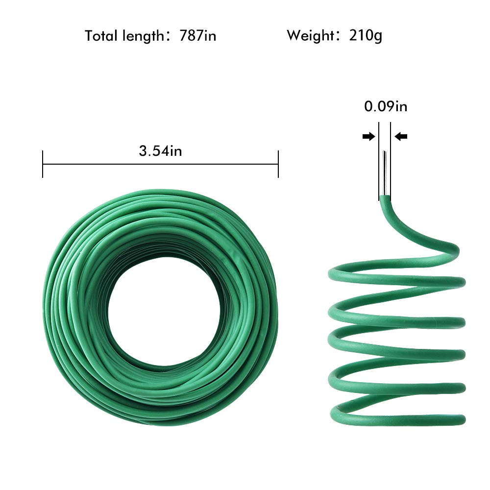PGarden-EZ green soft twist tie provides steady support for climbing roses.